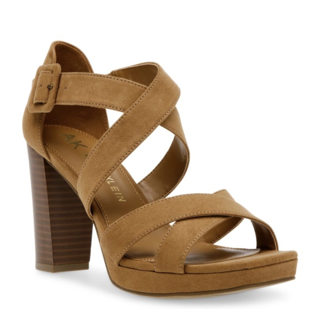 Anne Klein valta crossover block heel sandal sz. 9.5